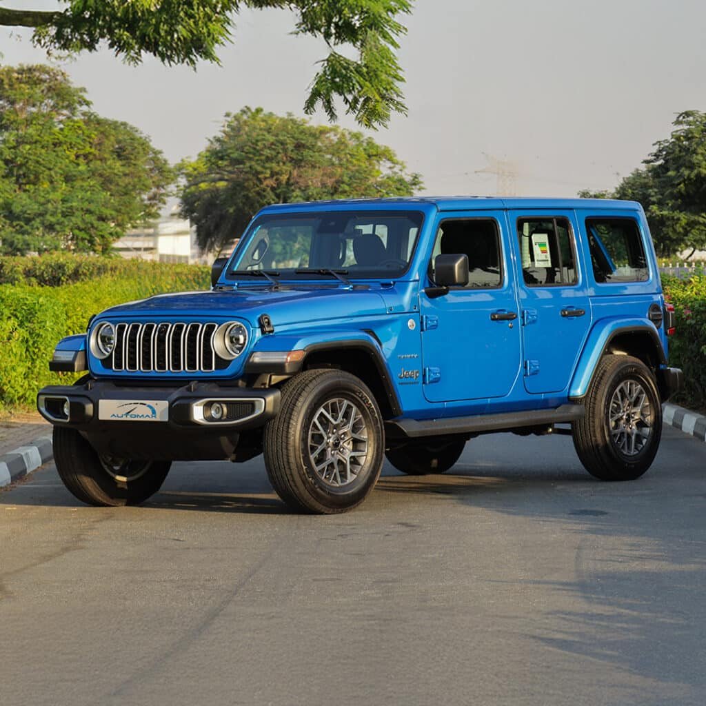 2024 WRANGLER UNLIMITED SAHARA Hydro Blue Black Interior (Winter Package)